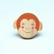 Handmade Pine Wood Monkey Face Knob for Kids Furniture